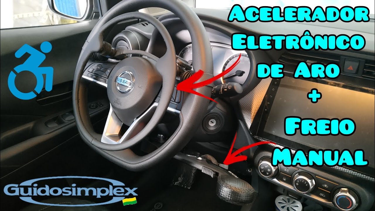 Acelerador Eletrônico de Aro + Freio Manual para Cadeirante - Guidosimplex Brasil
