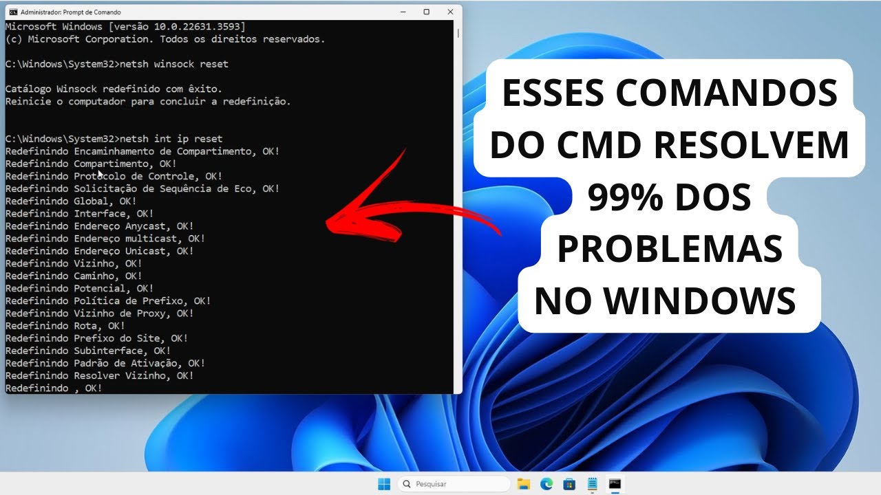 Como Corrigir 99% Dos Problemas No Windows Pelo CMD Com Esses Simples Comandos