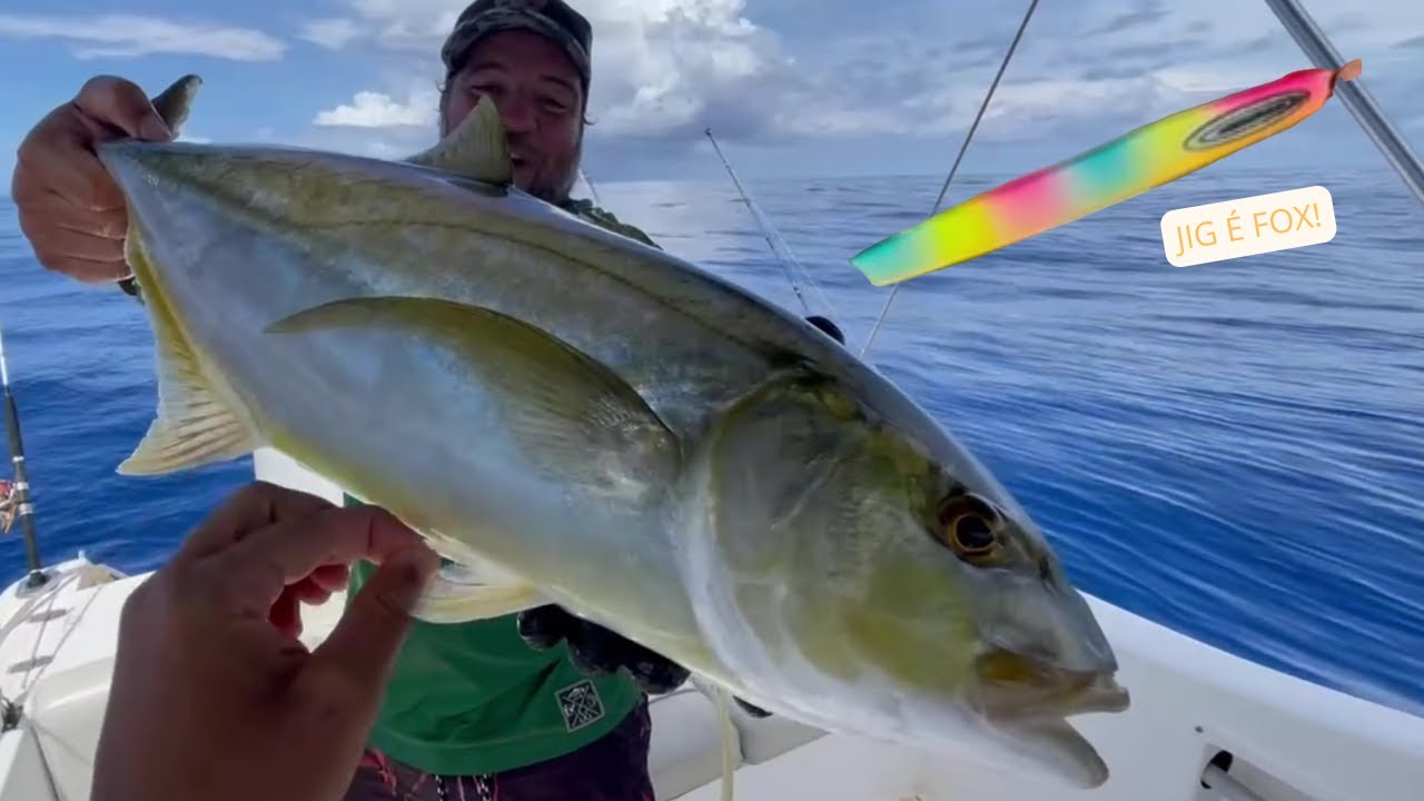 GUARAJUBA APARECEU E ESSE JIG DA FOX NÃO ERRA! PESCA EM ALTO MAR! Aracaju/se