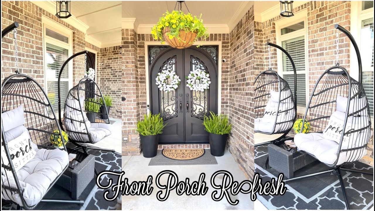 Front Porch Makeover | How to Decorate Your Porch For Summer | Front Porch Refresh | Outdoor  Decor