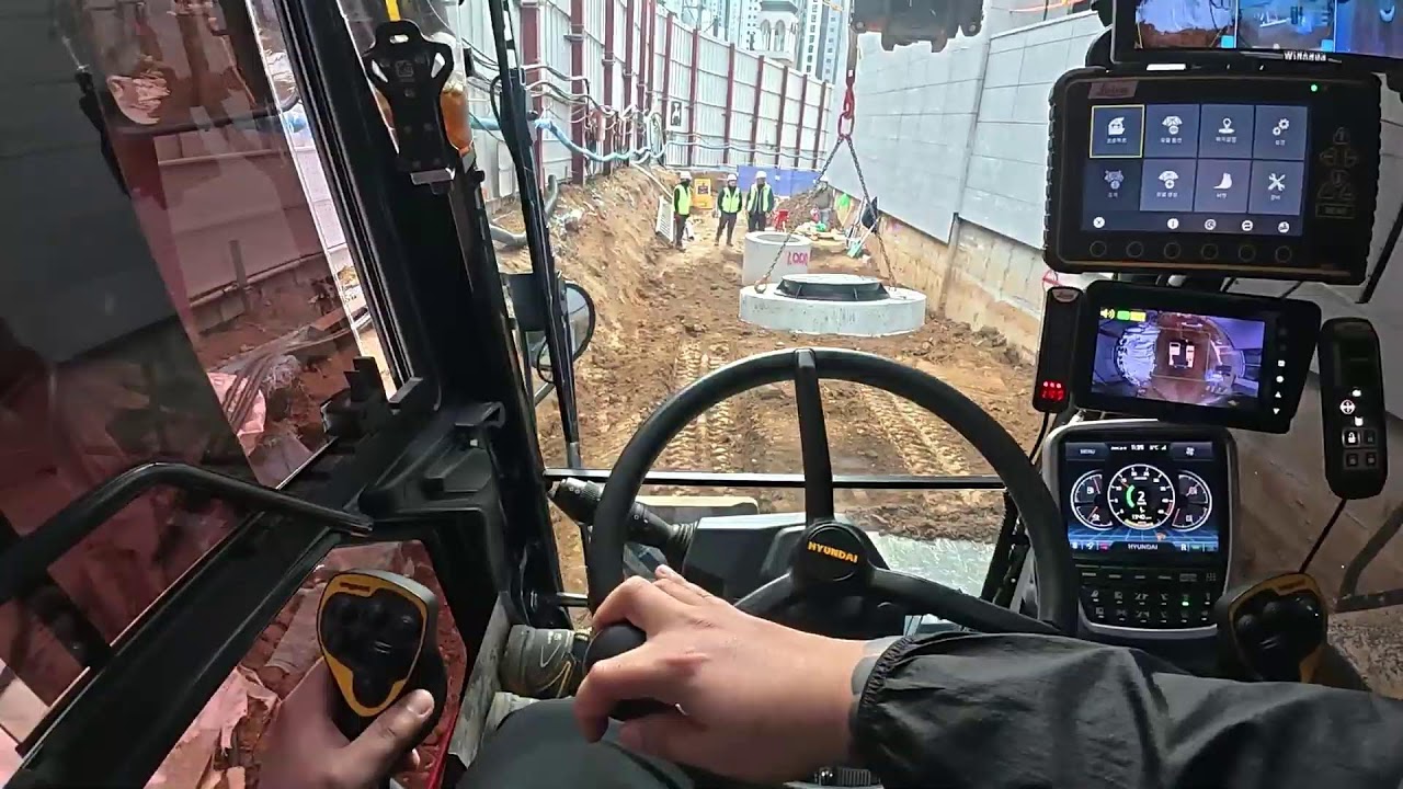 |Live| Hyundai hw155a engcon 1인칭시점 부대토목 part2.