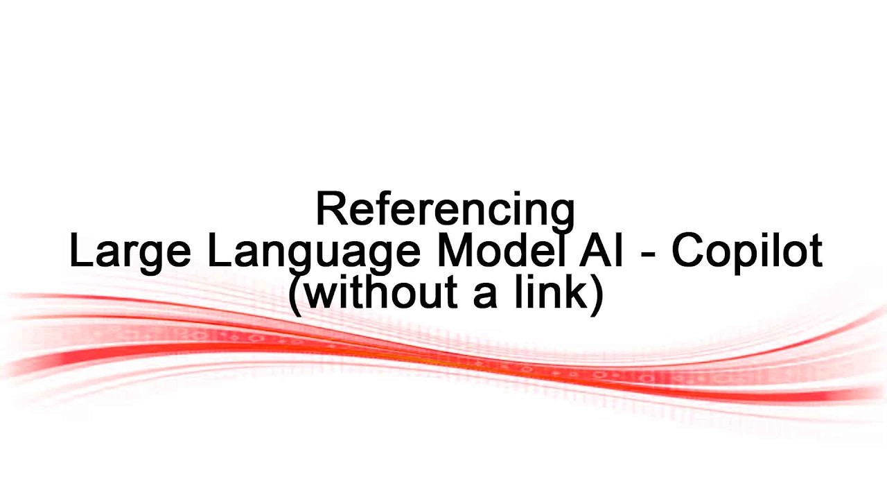Referencing Large Language Model AI   Copilot without a link