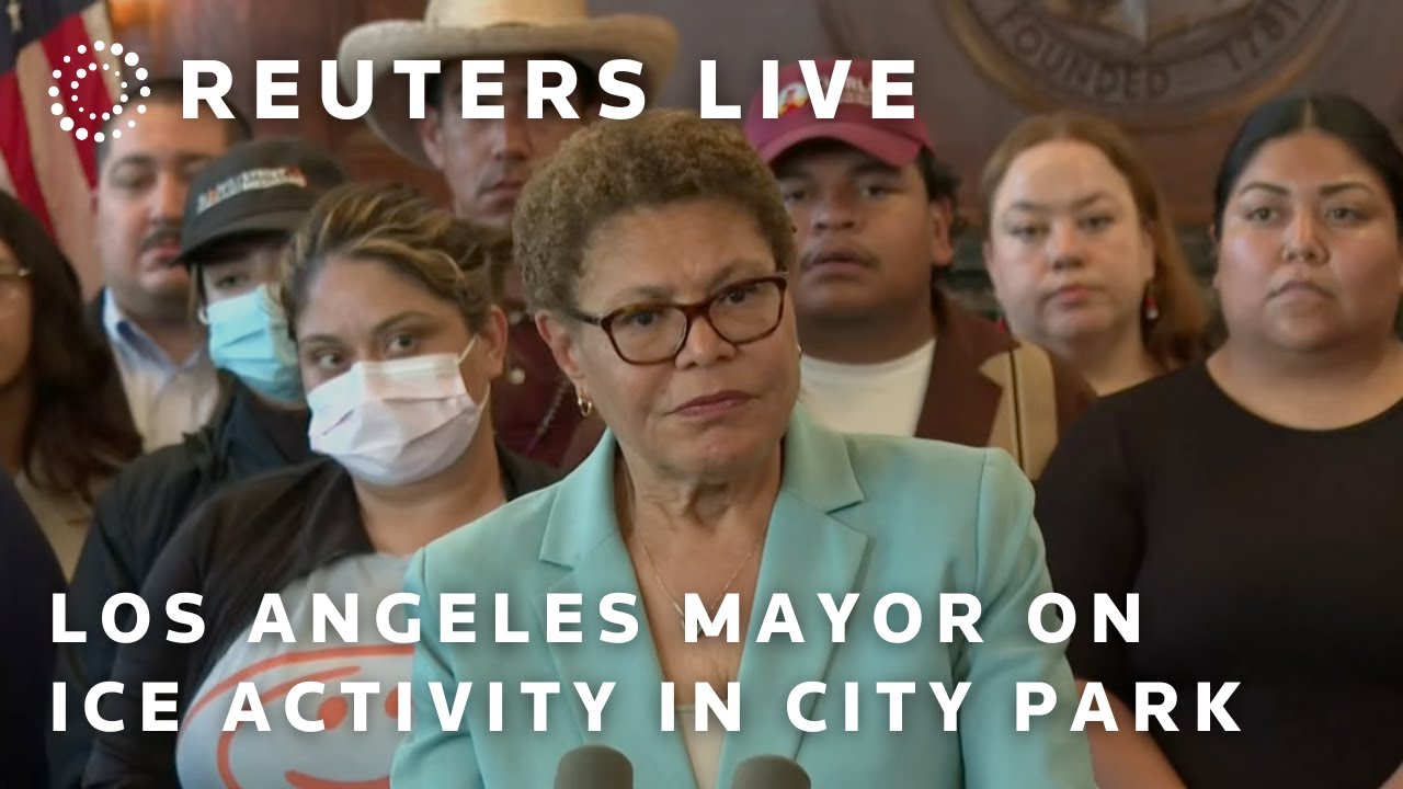 LIVE: LA Mayor Karen Bass on reported ICE activity in city park