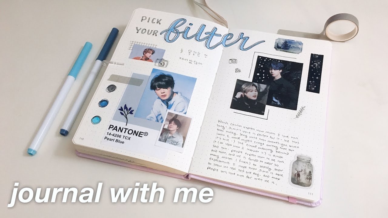 kpop journal with me | bts filter ｡･:*:･ﾟ