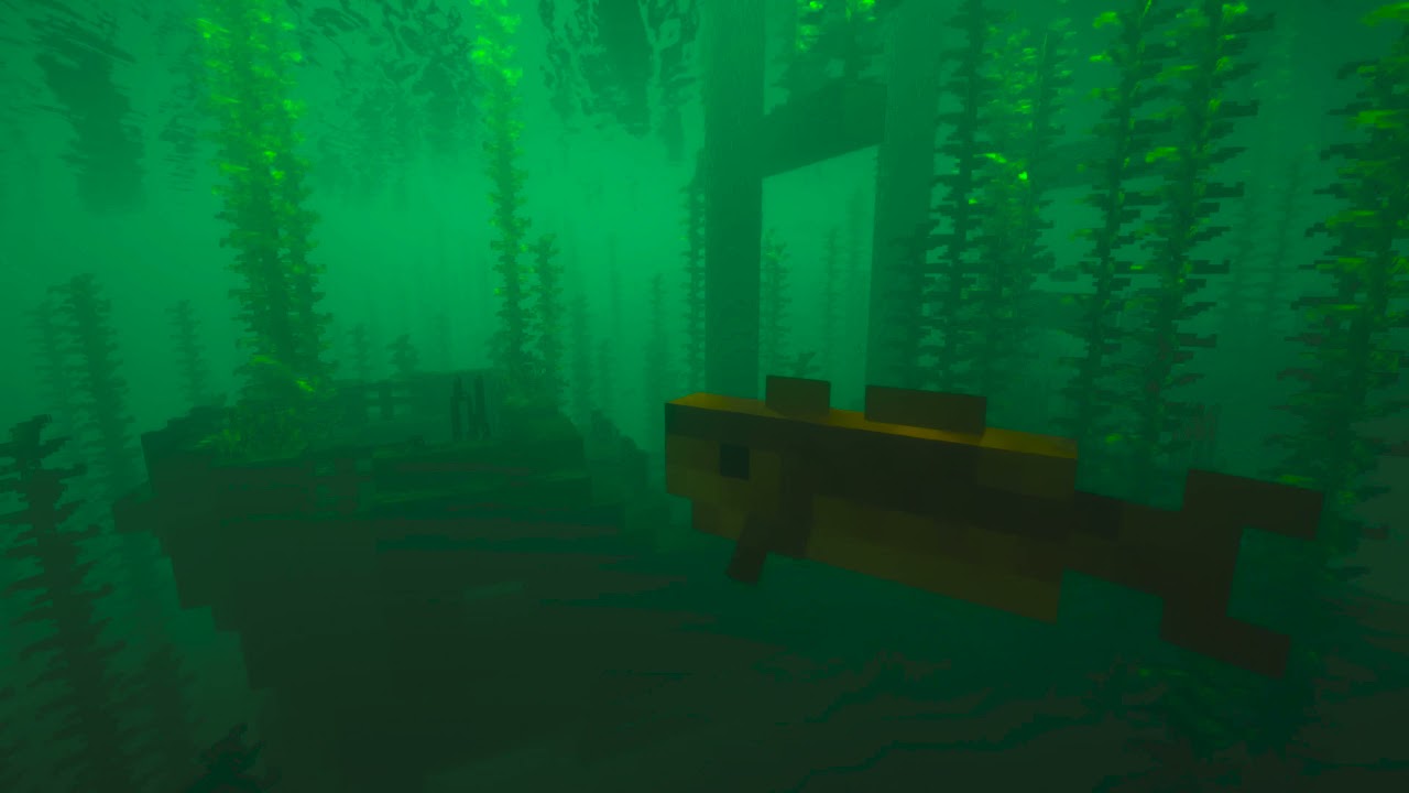 Minecraft Eerie Underwater Shipwreck Ambience with Music
