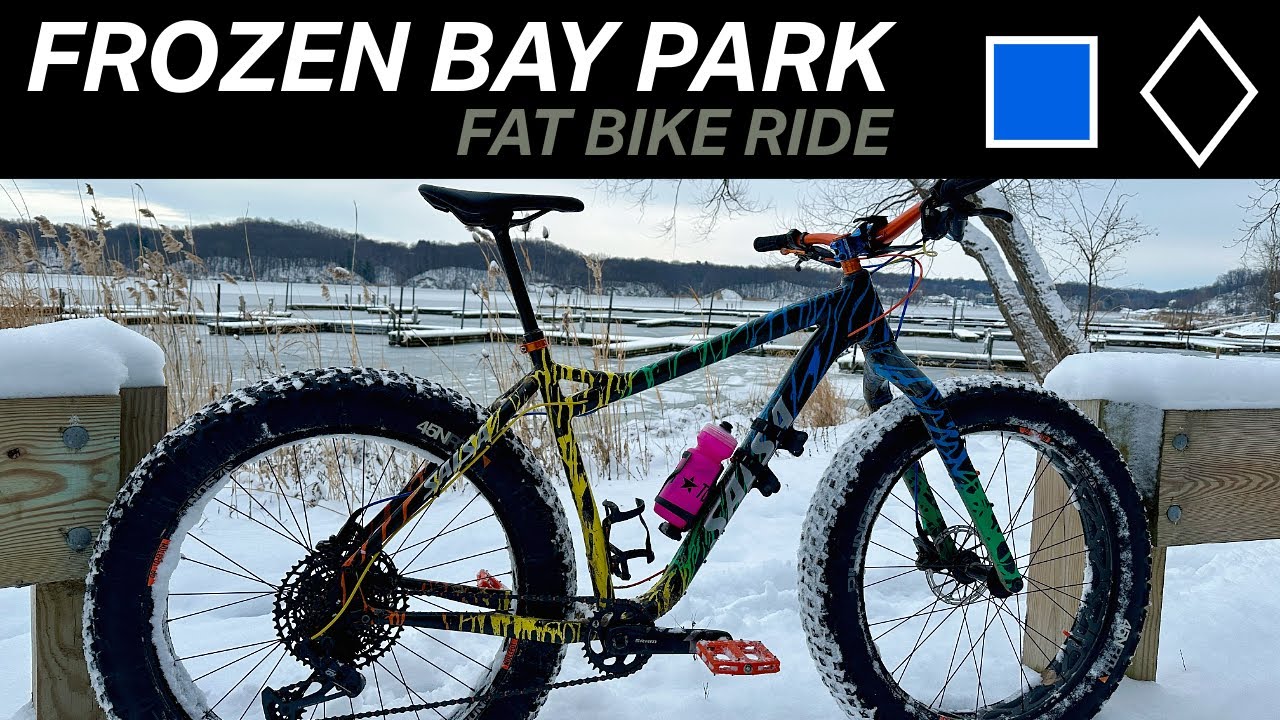 Frozen Bay Park West Fat Bike Ride on the Hardest Trail