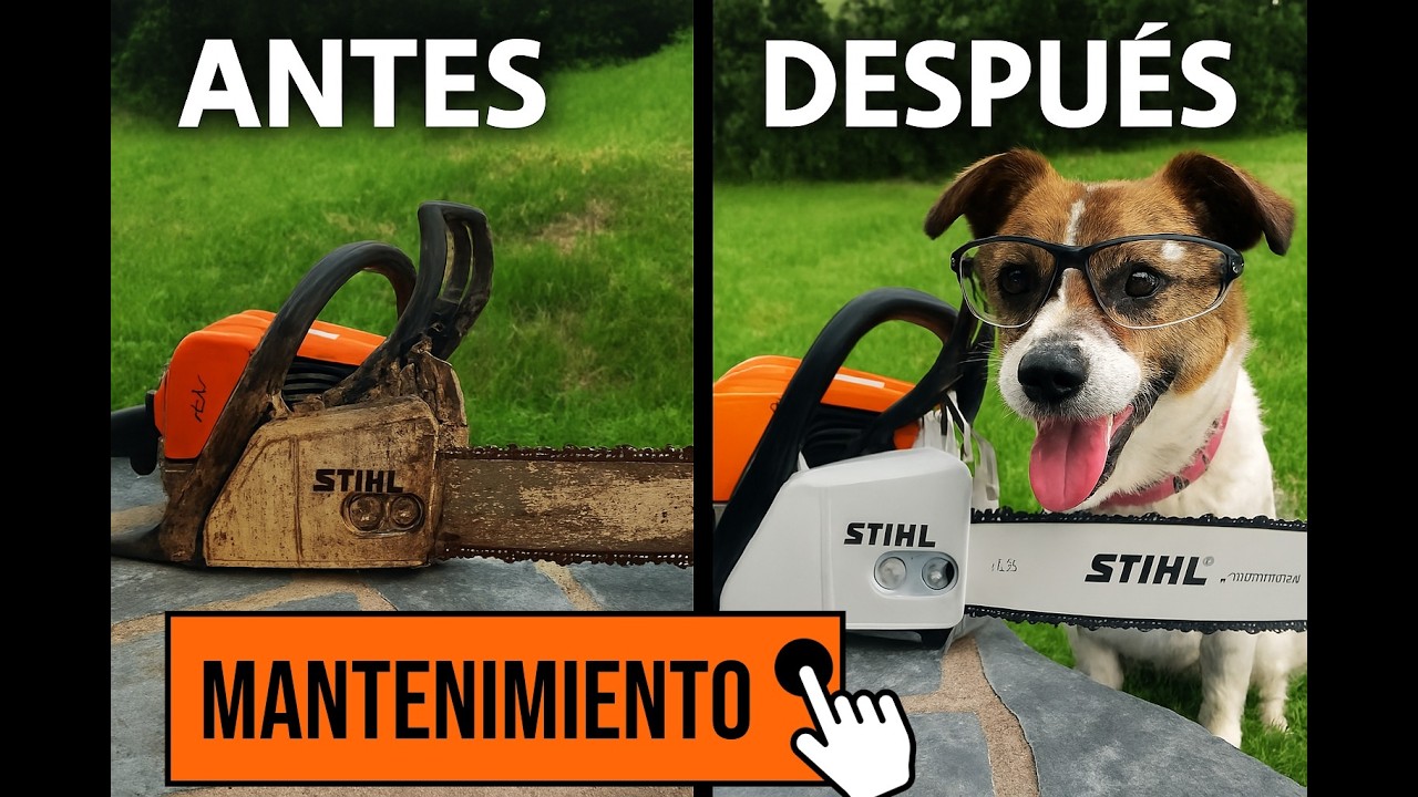 🧼 “De sucia a brillante: la MS 180 y una sonrisa canina”