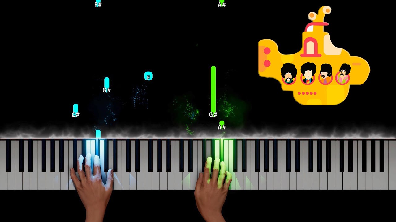 The Beatles - Yellow Submarine Piano Tutorial