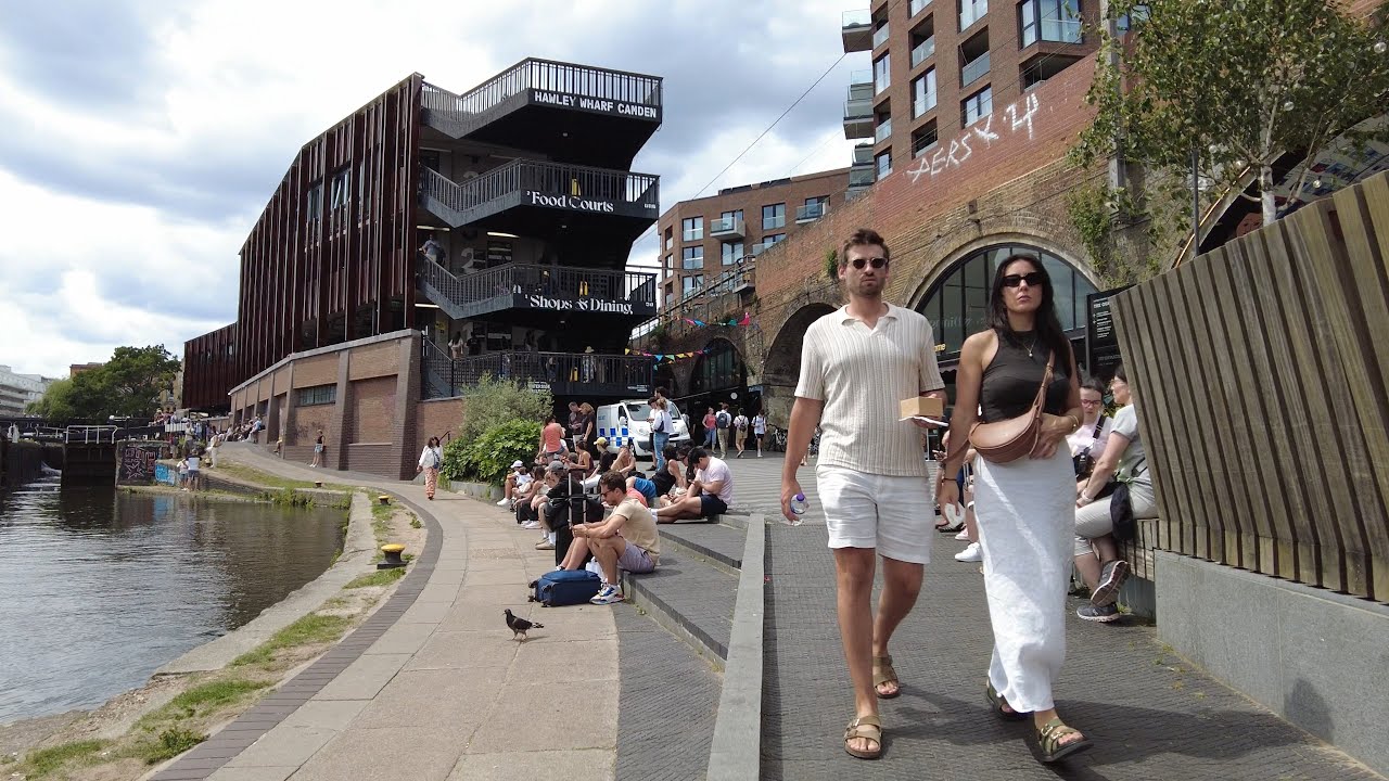 London Walk - 4K - King's Cross Station to Camden via Regent's Canal