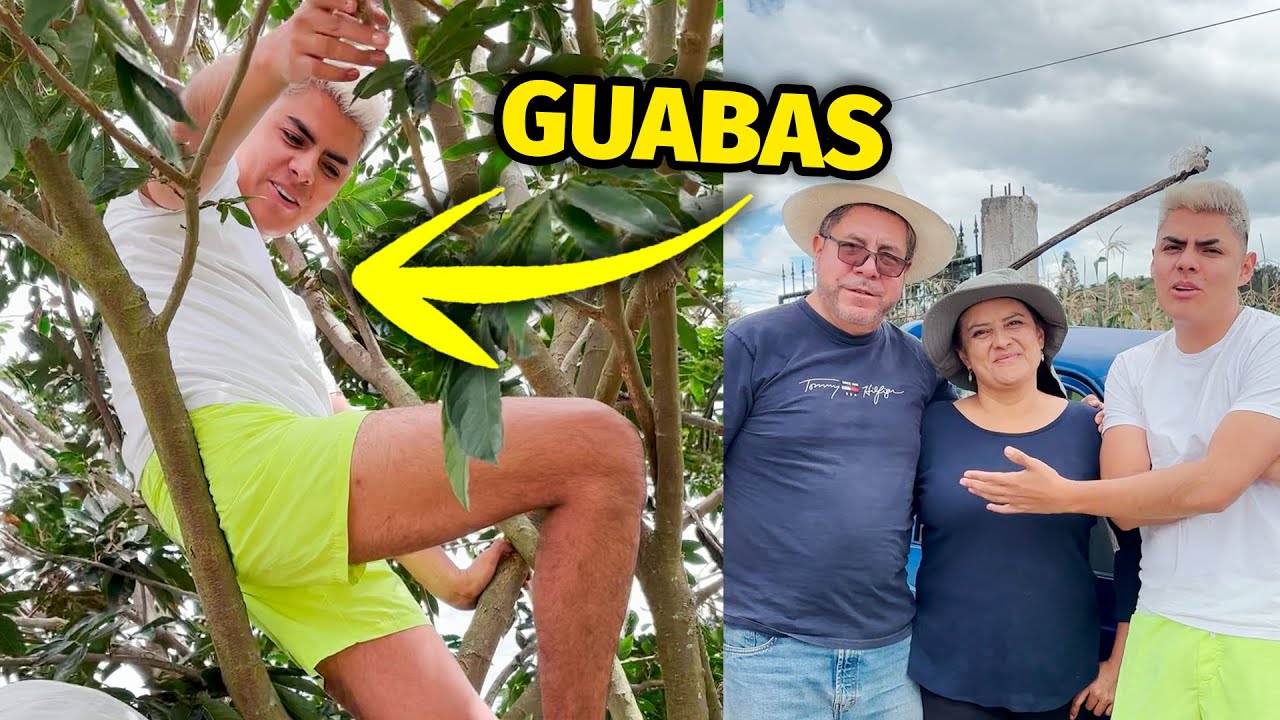 COSECHANDO GUABAS con LOS MORALES 🌳🤣 | Kike Jav