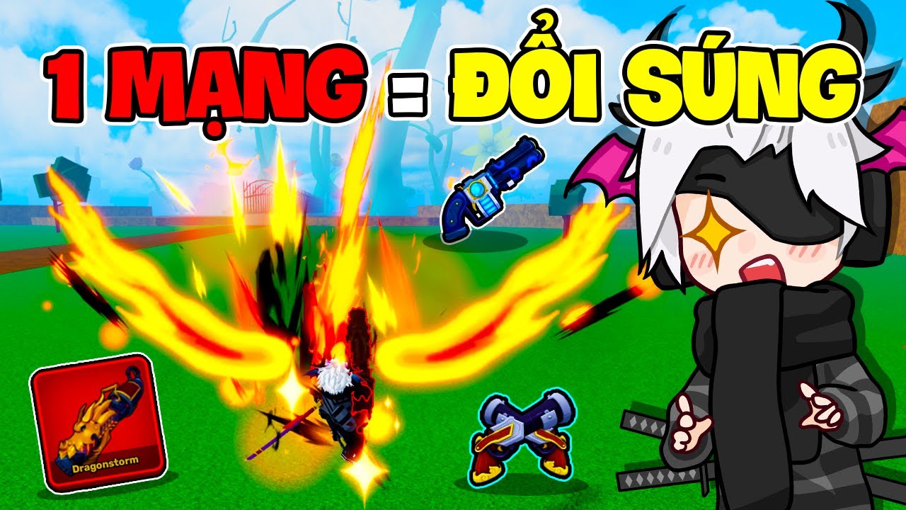 VinhTheGamer Dùng Tất Cả Súng Để Đi SĂN BOUNTY Trong BLOX FRUIT... ( 1 Mạng = Đổi Súng ) 😱