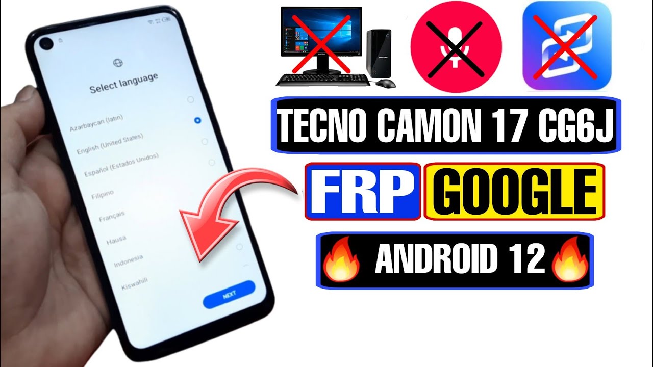 Tecno Camon 17 CG6J FRP Bypass Android 12 | Tecno Camon 17 Google Account Bypass 2023