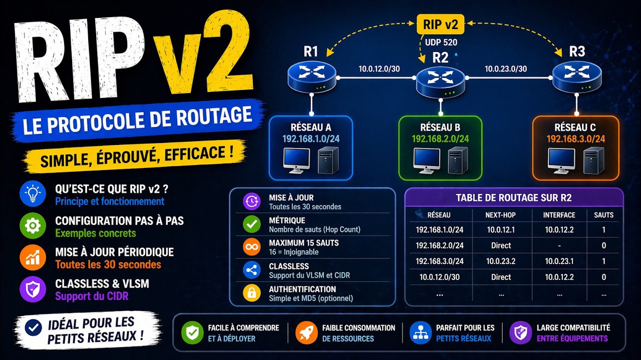 Routage réseau | 4- Le protocole RIPv2