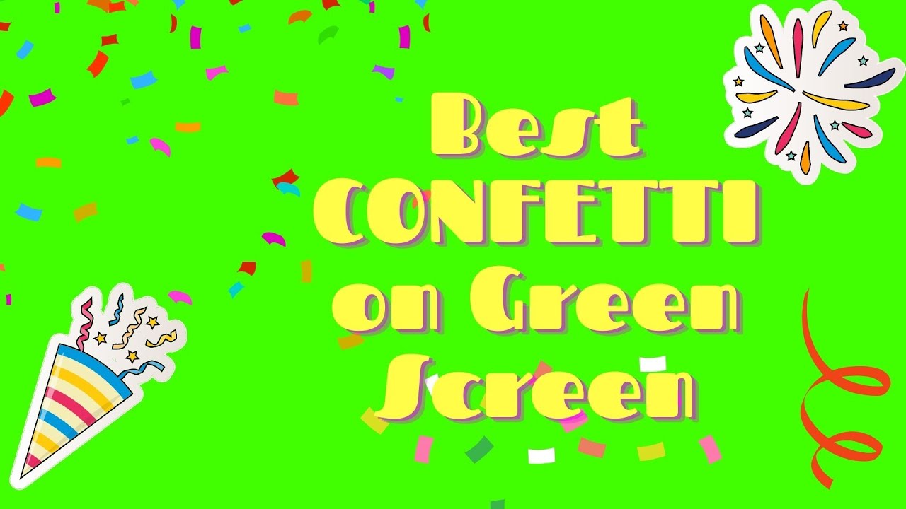 🎉 Best PACK of CONFETTI OVERLAYS on Green Screen!