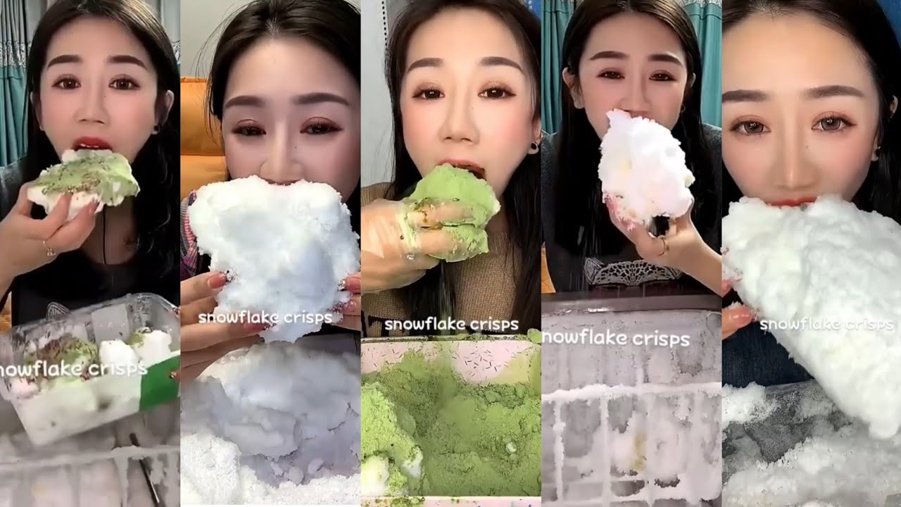 ASMR her squeaky ice eating only bites part 3