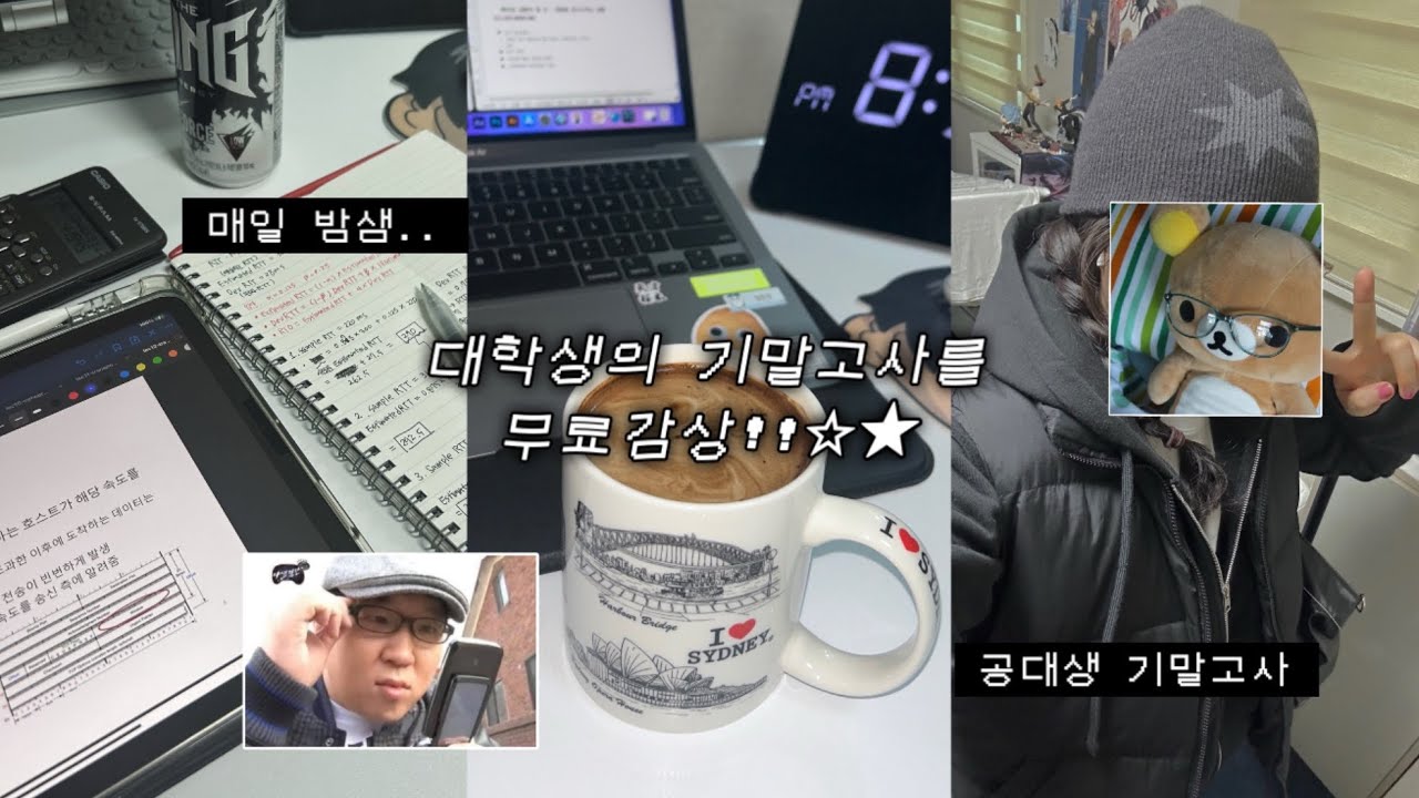 vlog 기말고사 작전명: 개처망한 학점을 복구하라 • 공대 | 시험기간 브이로그