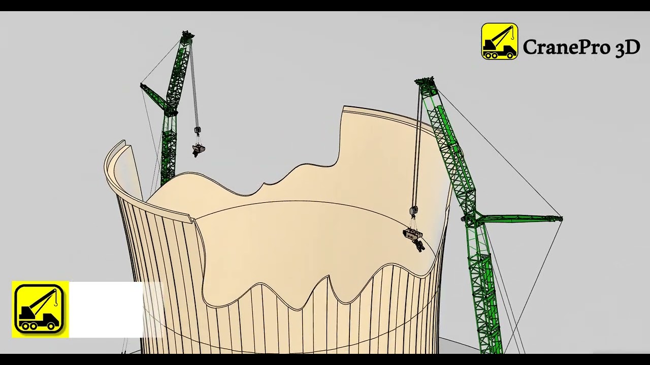 Nuclear Tower Demolition Using Two CC3800 Cranes — A Precision Lifting Study Powered by CranePro 3D