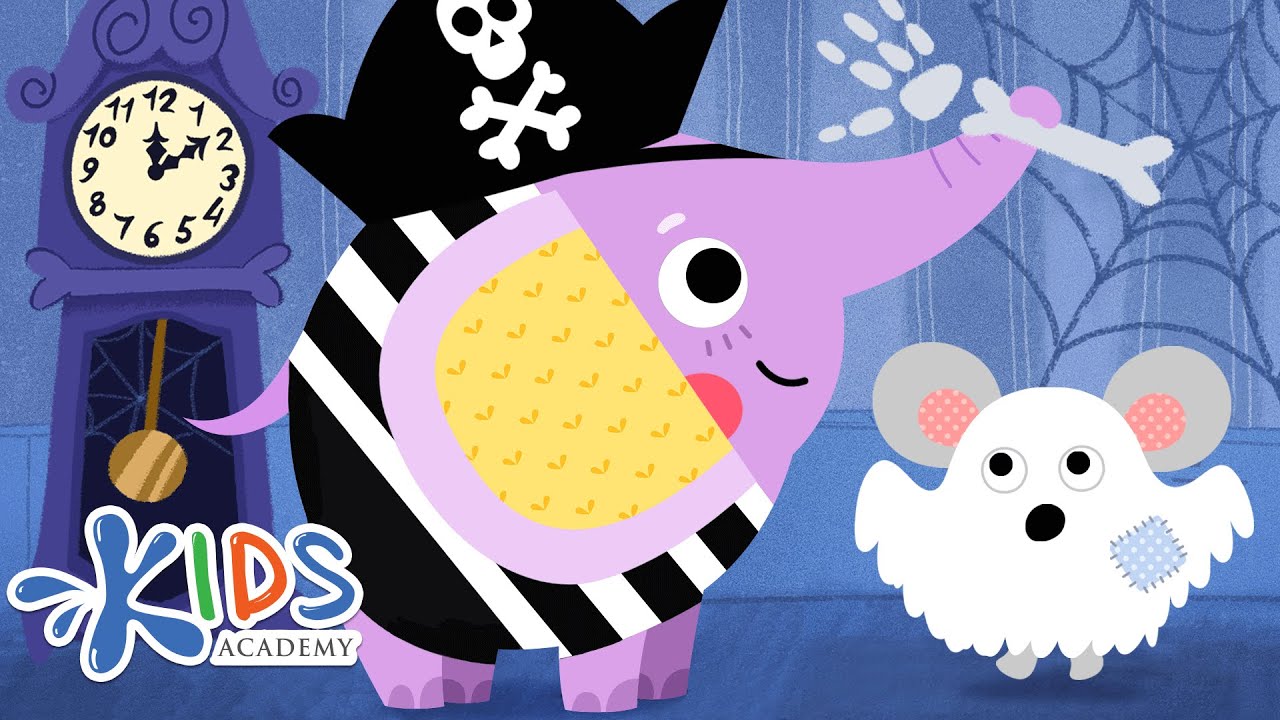 Hickory Dickory Dock (Halloween Song) + More Nursery Rhymes & Kids Songs | Kids Academy