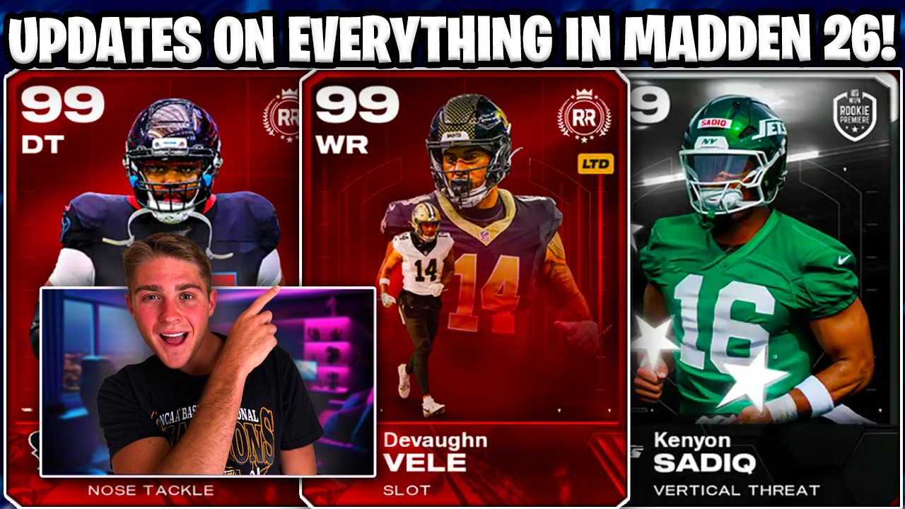 ОБНОВЛЕНИЯ ПО ВСЕМУ MADDEN 26! БЕСПЛАТНАЯ ПРЕМЬЕРА НОВИЧКОВ, УТЕЧКИ ИНФОРМАЦИИ О MADDEN 27 И МНОГ...