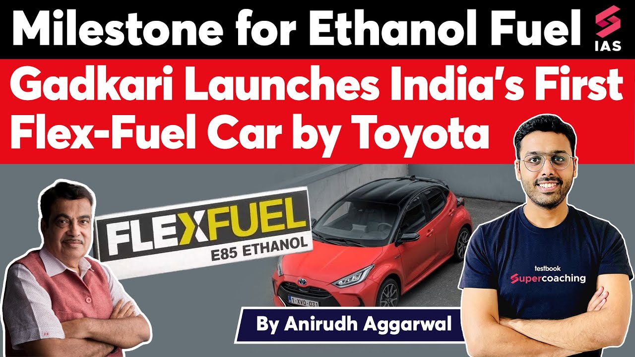 Gadkari Launches India&rsquo;s first Flex-Fuel car by Toyota. What are Flex Fuel Vehicles? #upsc #anirudh