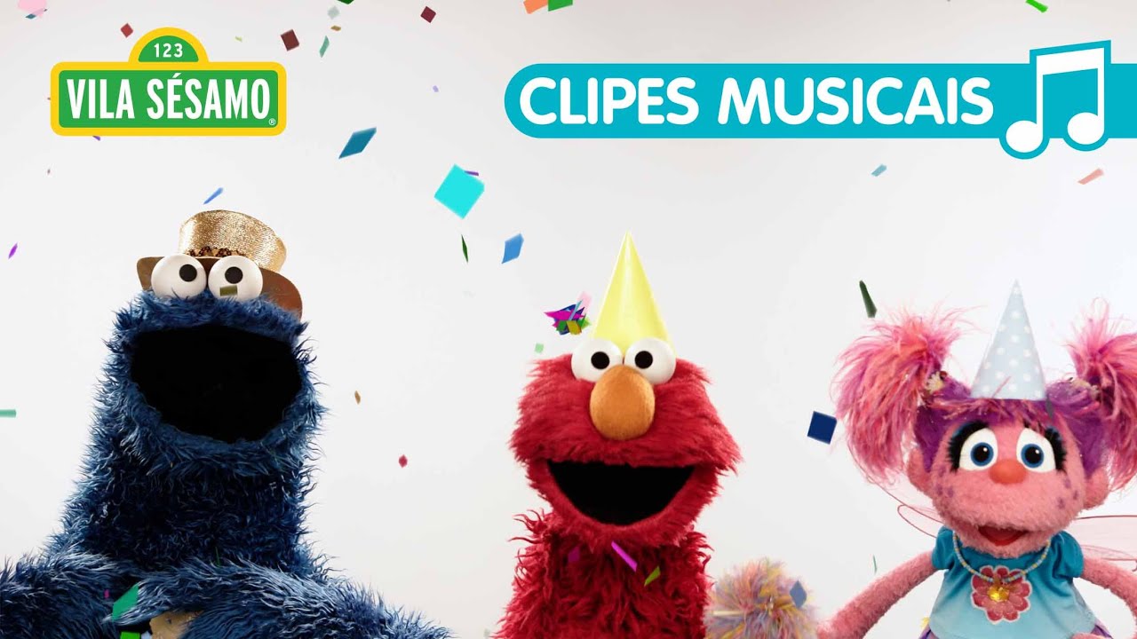 Vila Sésamo: Elmo, Abby e Come-Come cantam parabéns para você! | Aniversário de 4 anos