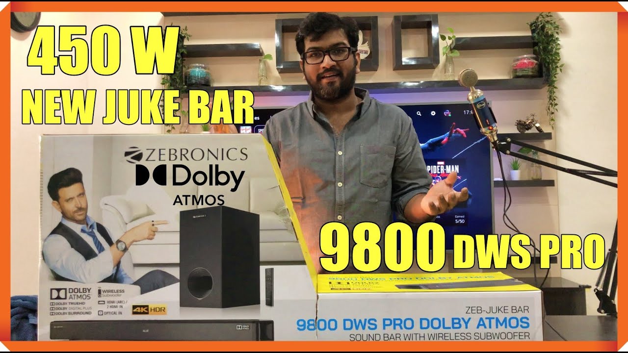 Best 2021 Sound Bar 450 W 🔥 | Zebronics Juke bar 9800 Dolby Atmos | Wireless Subwoofer | Unboxing