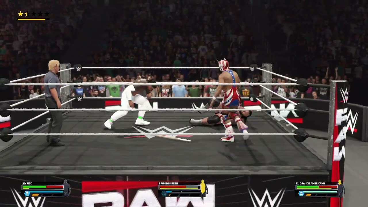 wwe 2k25 jey uso vs bronson reed vs el grande americano