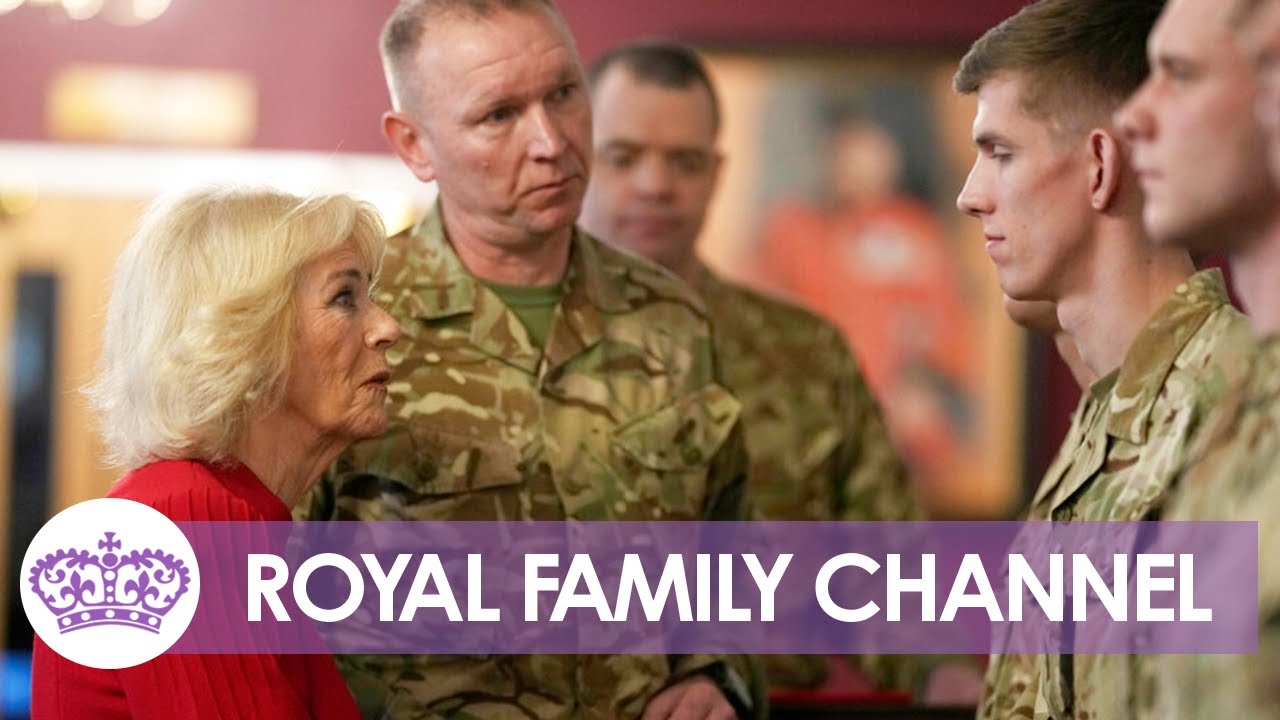 Camilla Meets Battalion Members and Their Families