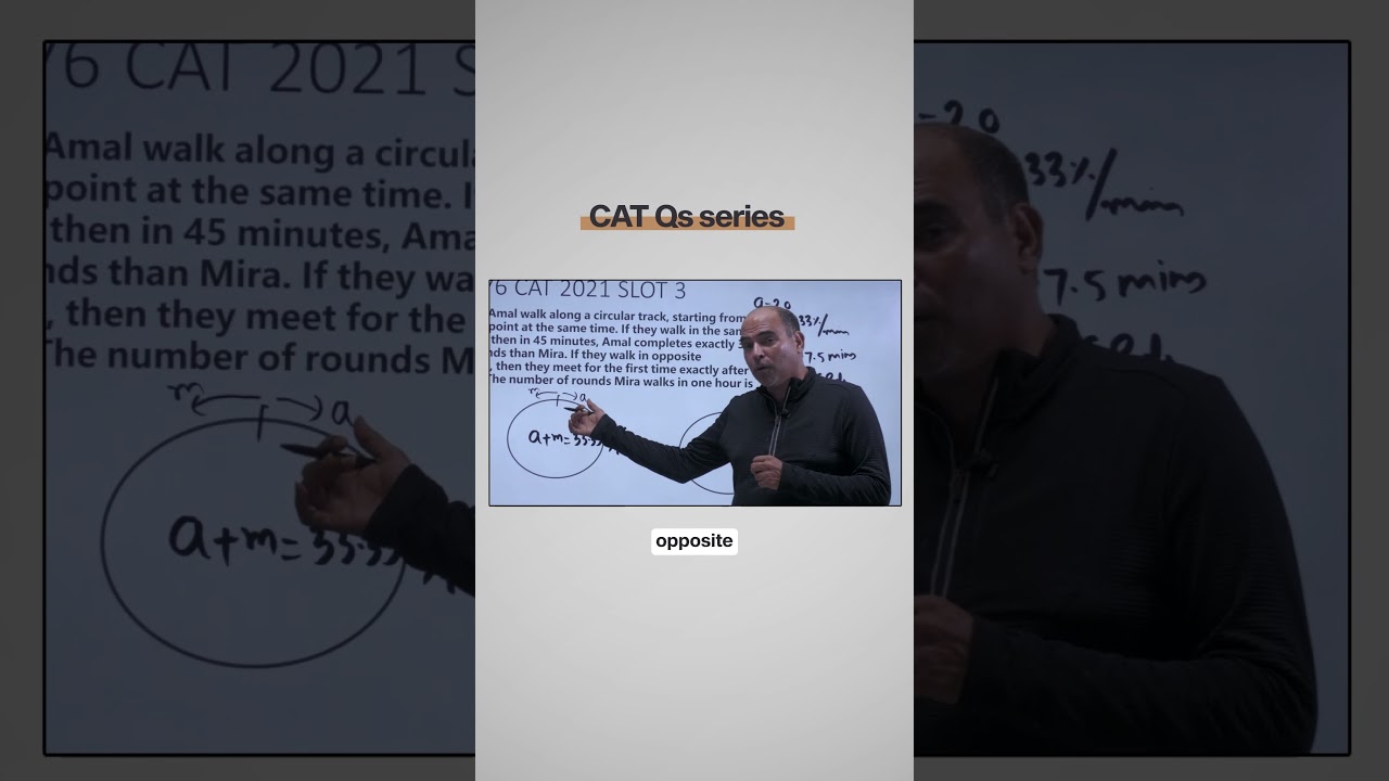 Solve a CAT Question on Time Speed and Distance with Arun Sharma in under 60 seconds | Day 76