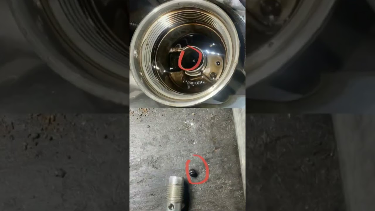 BMW 116i engine n13, fault code,120408 and 130304,oil filter housing inside got plastic ball broken