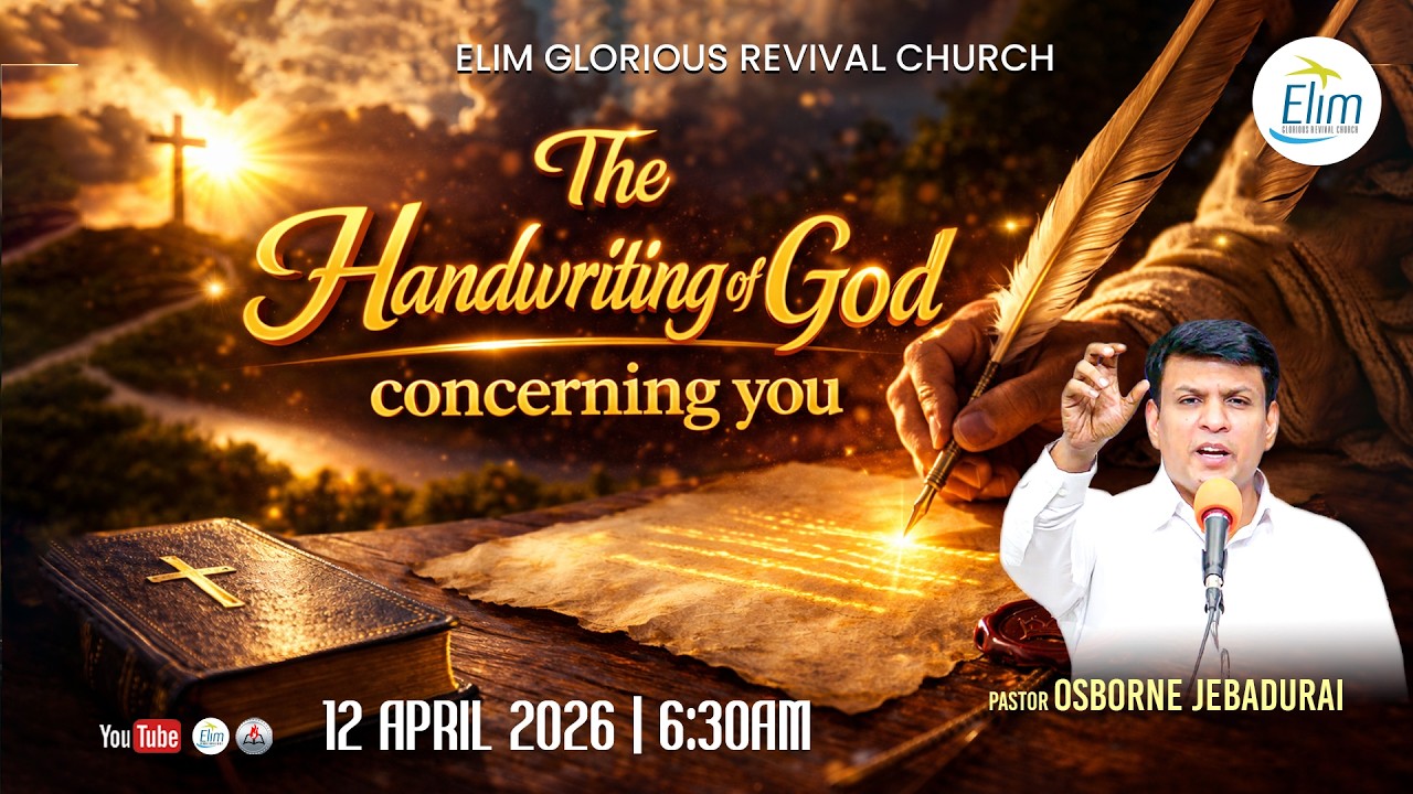 Sunday Service | 🔴LIVE 6:30 AM | Pas. OSBORNE JEBADURAI - Elim GRC | Apr 12 2026