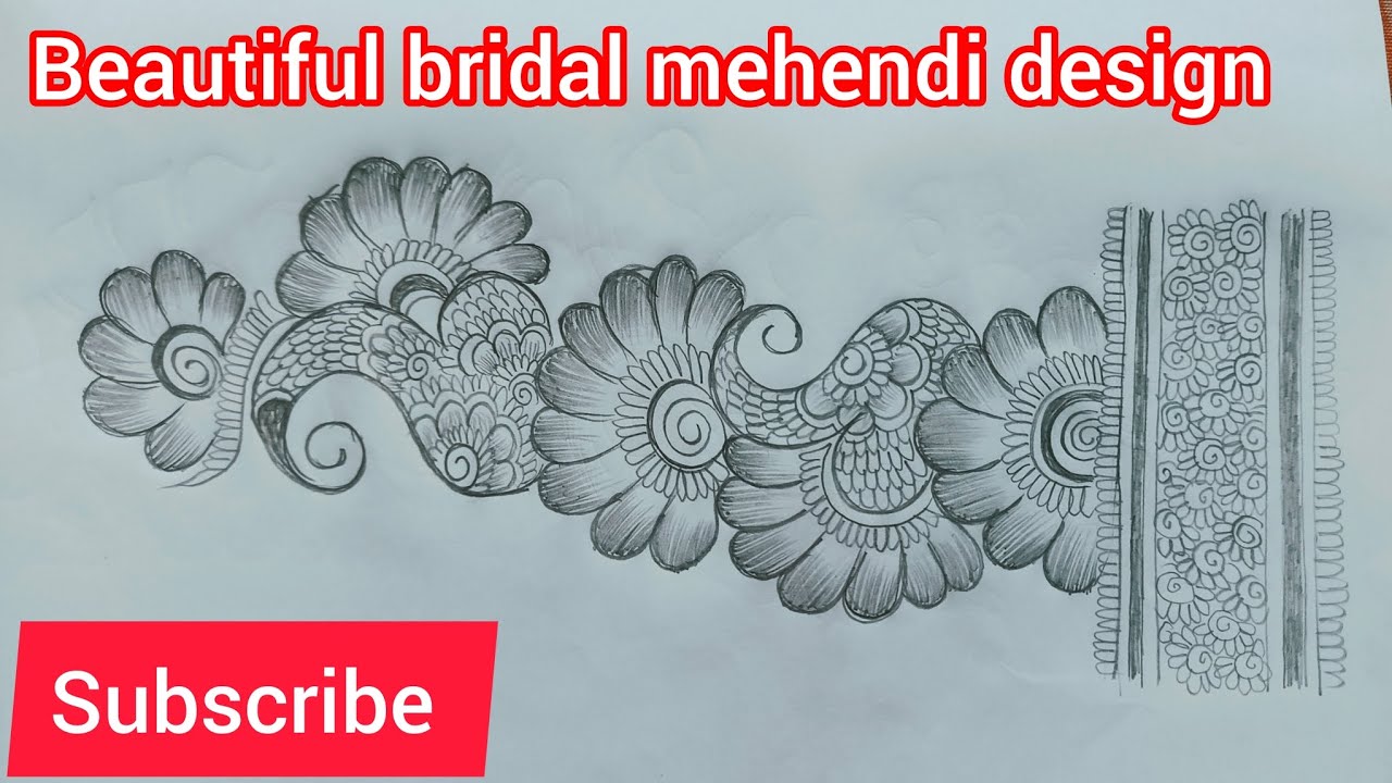 Beautiful bridal mehndi design/mehandi ka design/stylish mehandi design /drawing per mehandi design 