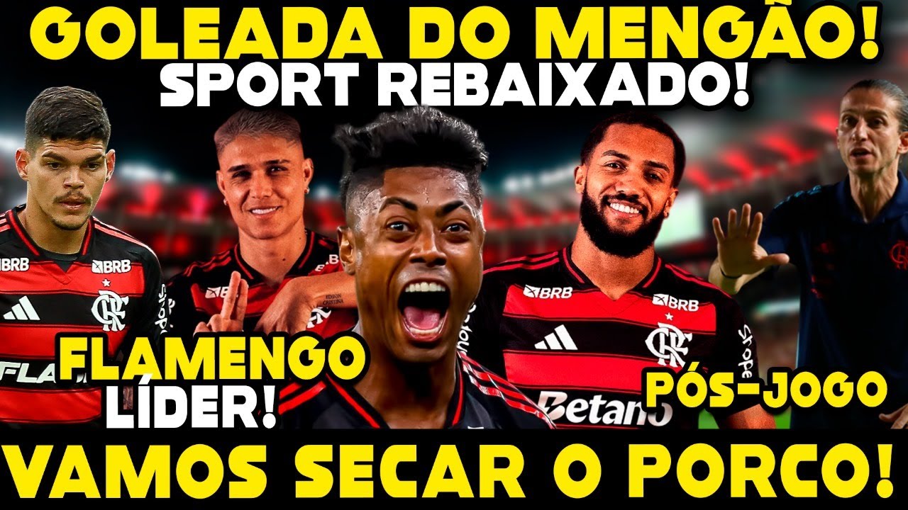 GOLEADA DO MENG&Atilde;O! SPORT REBAIXADO! FLAMENGO &Eacute; LIDER! AGORA &Eacute; SECAR O PORCO!