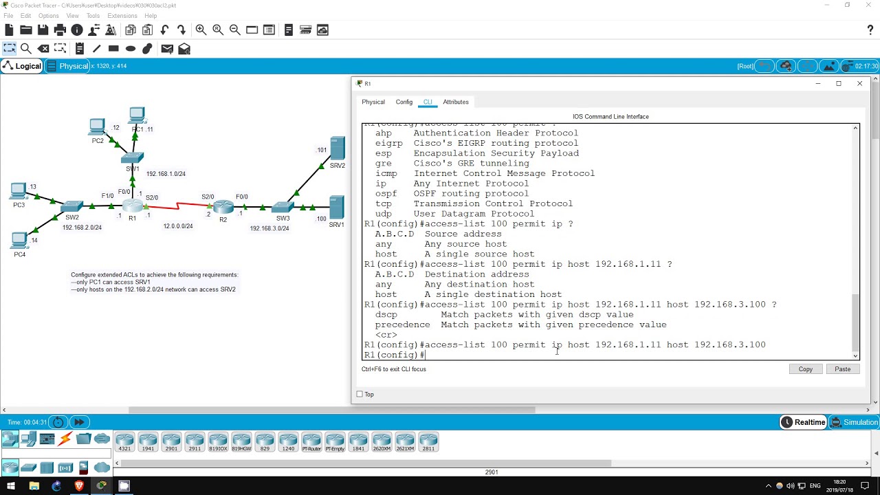 FREE CCNA Lab 030: Extended ACLs (Access Control Lists Part 2)