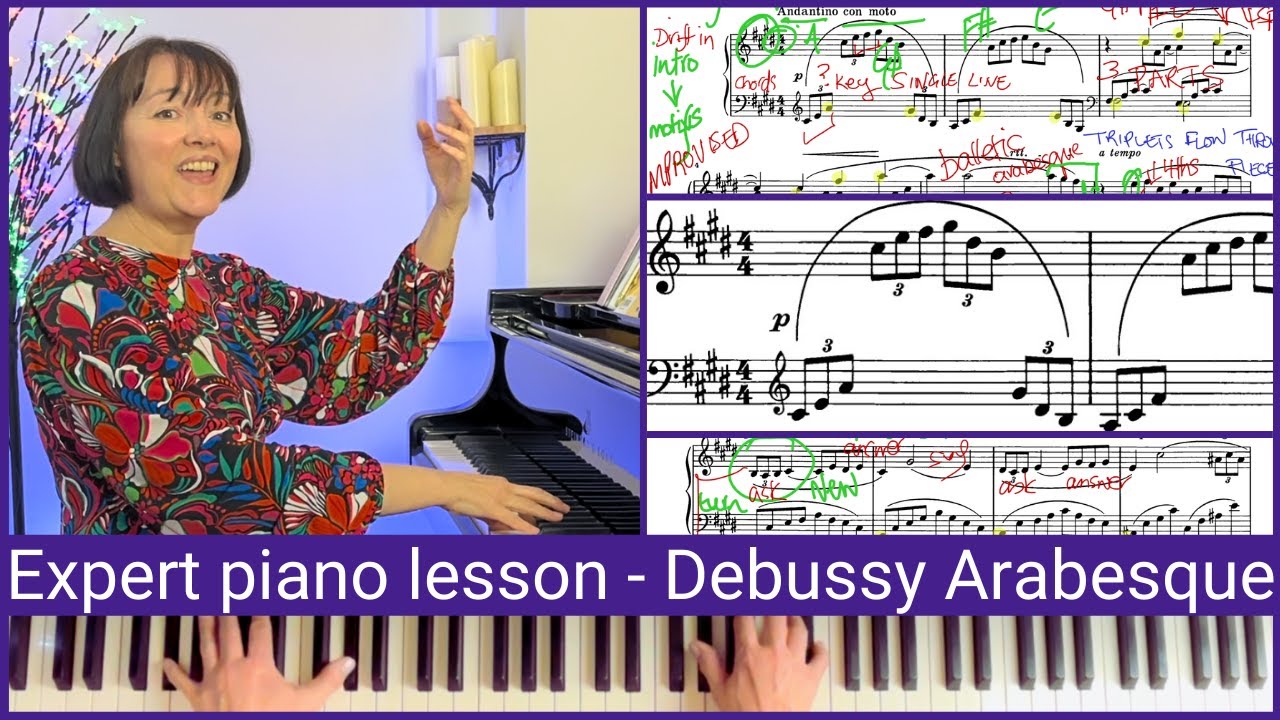 How to play Debussy 'Arabesque' no. 1 - Full Piano Tutorial / Lesson
