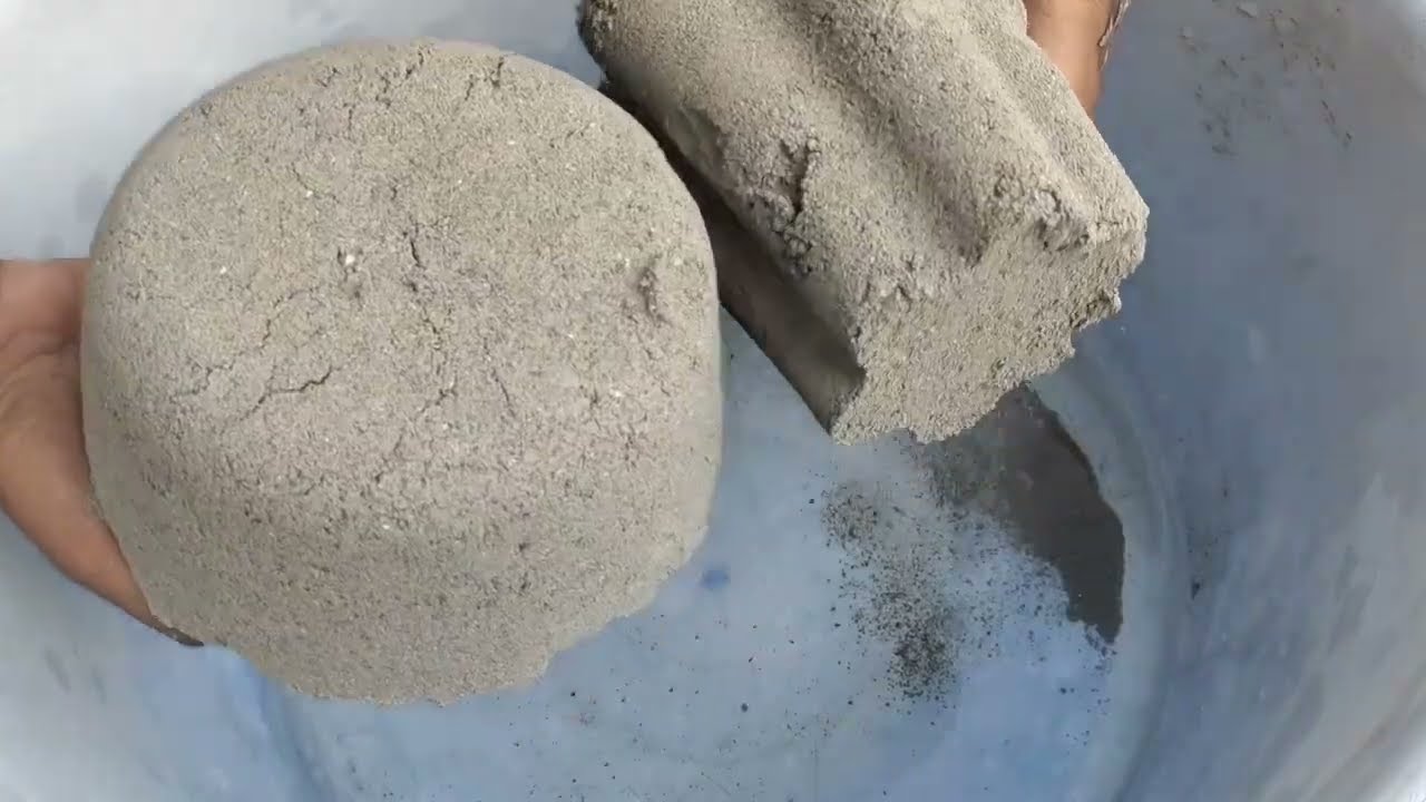 Crispy sand cement crumbling Sa Asmr