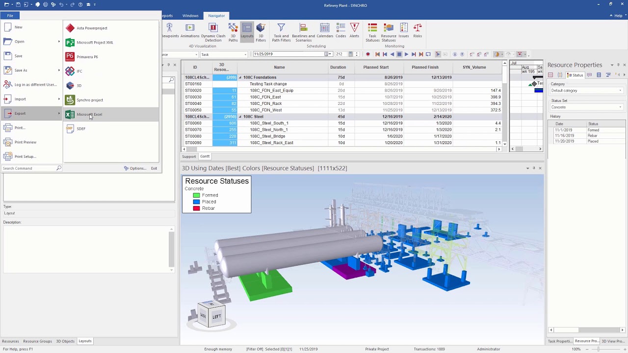 Integrating SYNCHRO 4D and Power BI