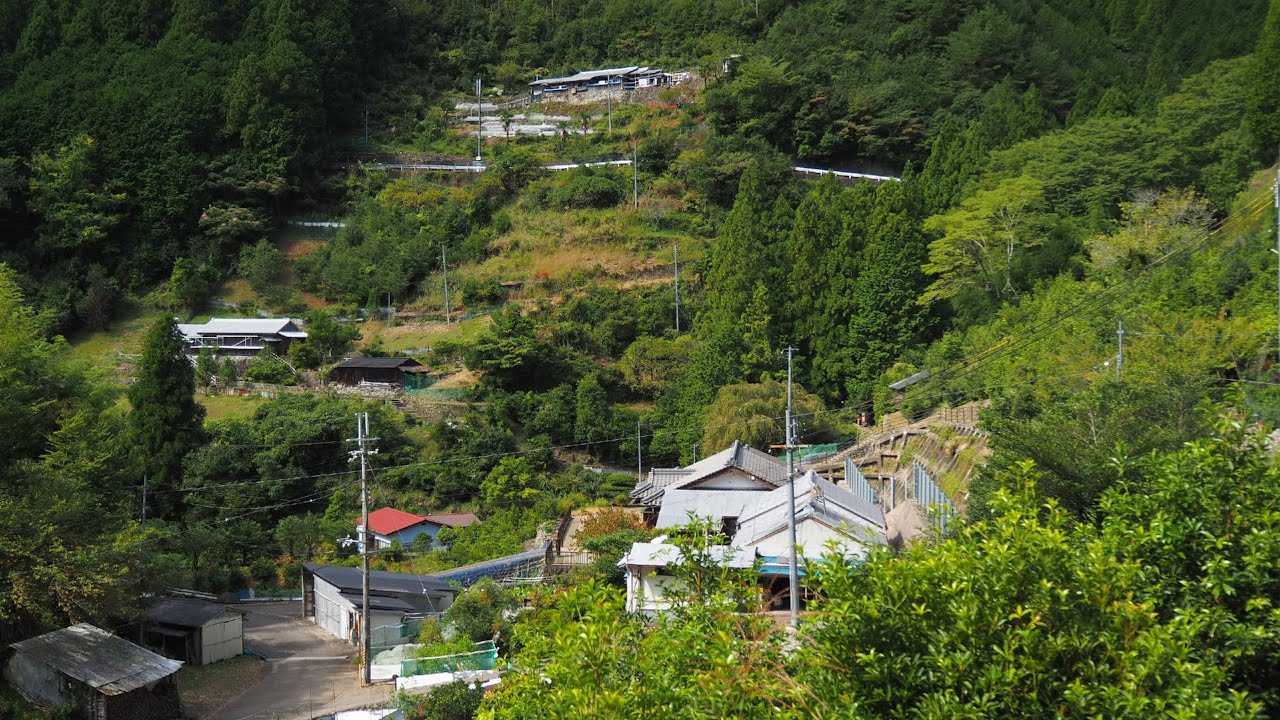 十津川村山奥の大野集落【限界集落の風景】(奈良県十津川村大野森、片川)Totsukawa Nara Japan