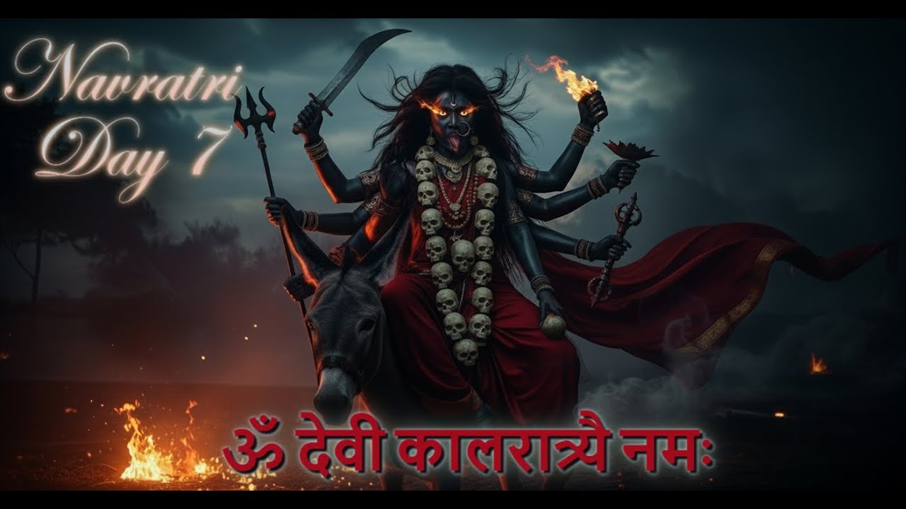 Navratri Day 7 | Goddess Kaalratri Mantra 108 times | ॐ देवी कालरात्र्यै नमः॥ Navadurga Puja