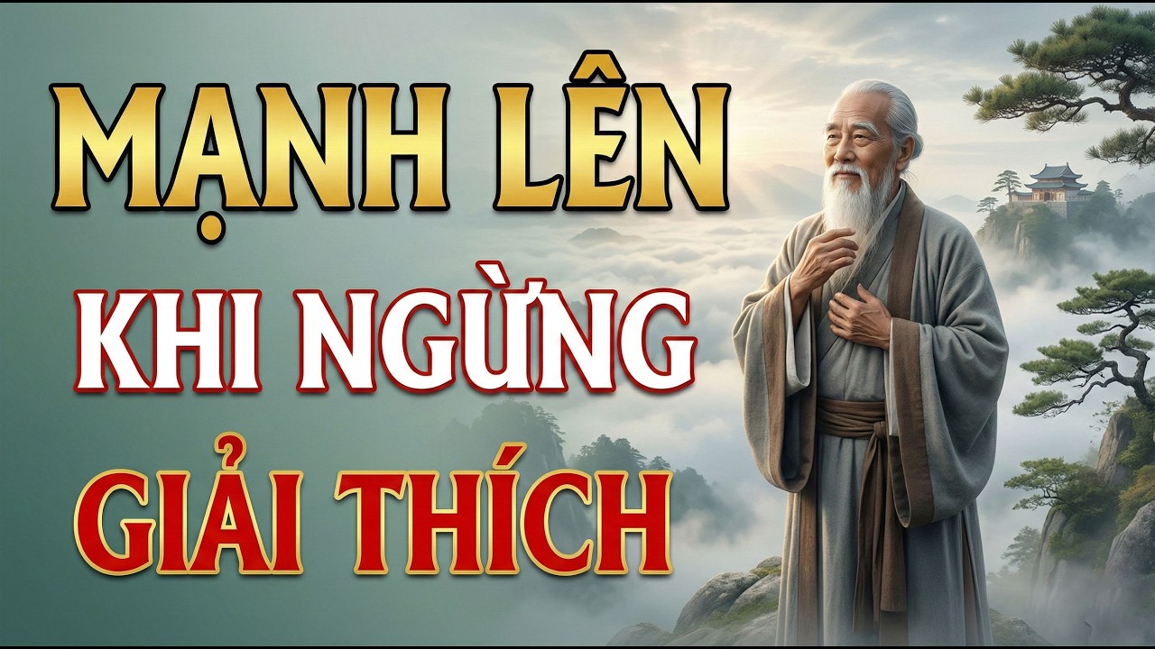 CỔ NHÂN DẠY: NGỪNG GIẢI THÍCH: Bí Quyết Của Người Thật Sự Mạnh | Triết Lý Sống | Cổ Nhân Audio
