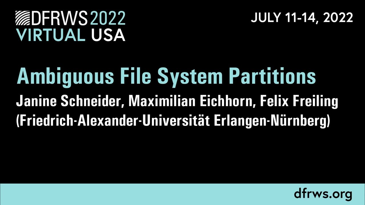 Ambiguous File System Partitions - DFRWS USA 2022