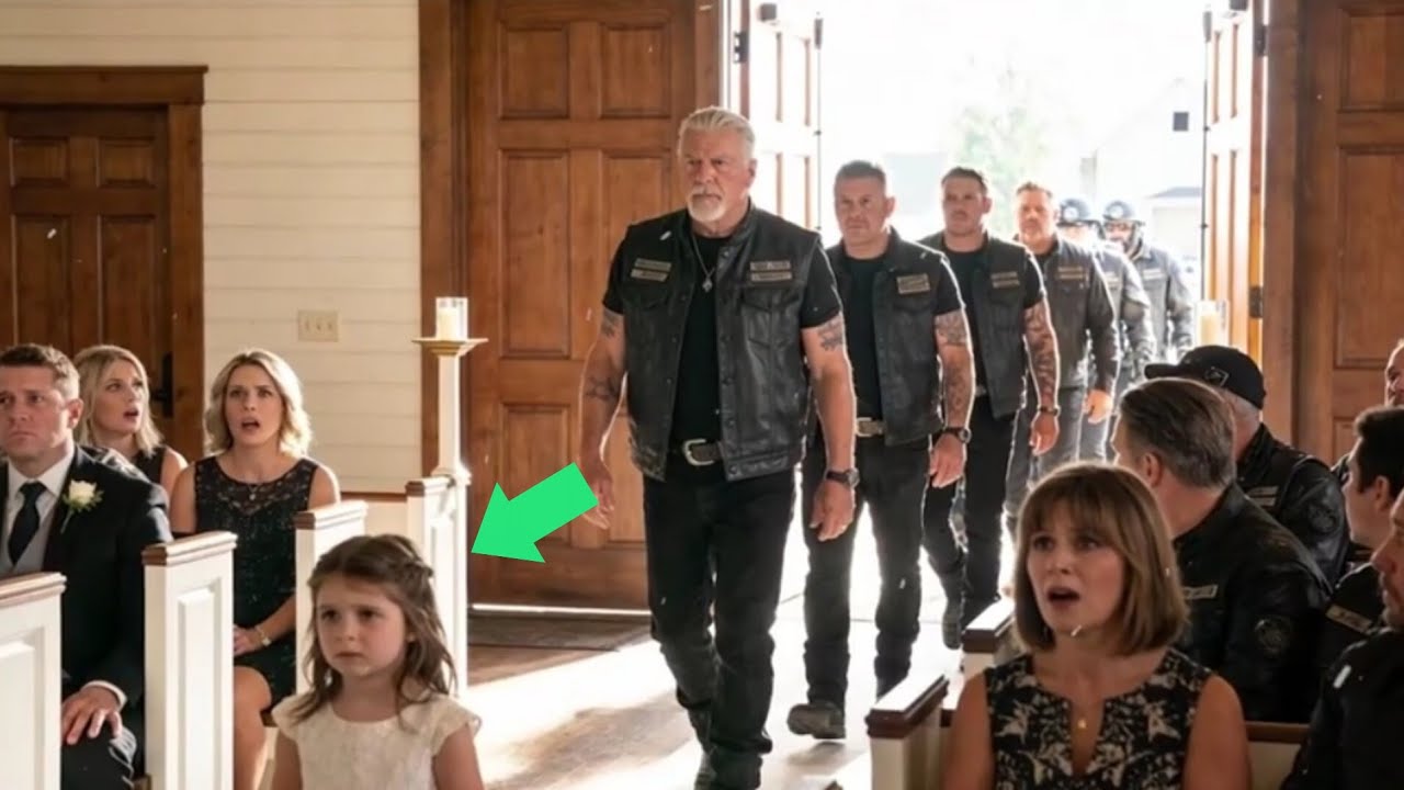 No One Believed The Little Girl… Until the Bikers Walked In And Stopped The Wedding.