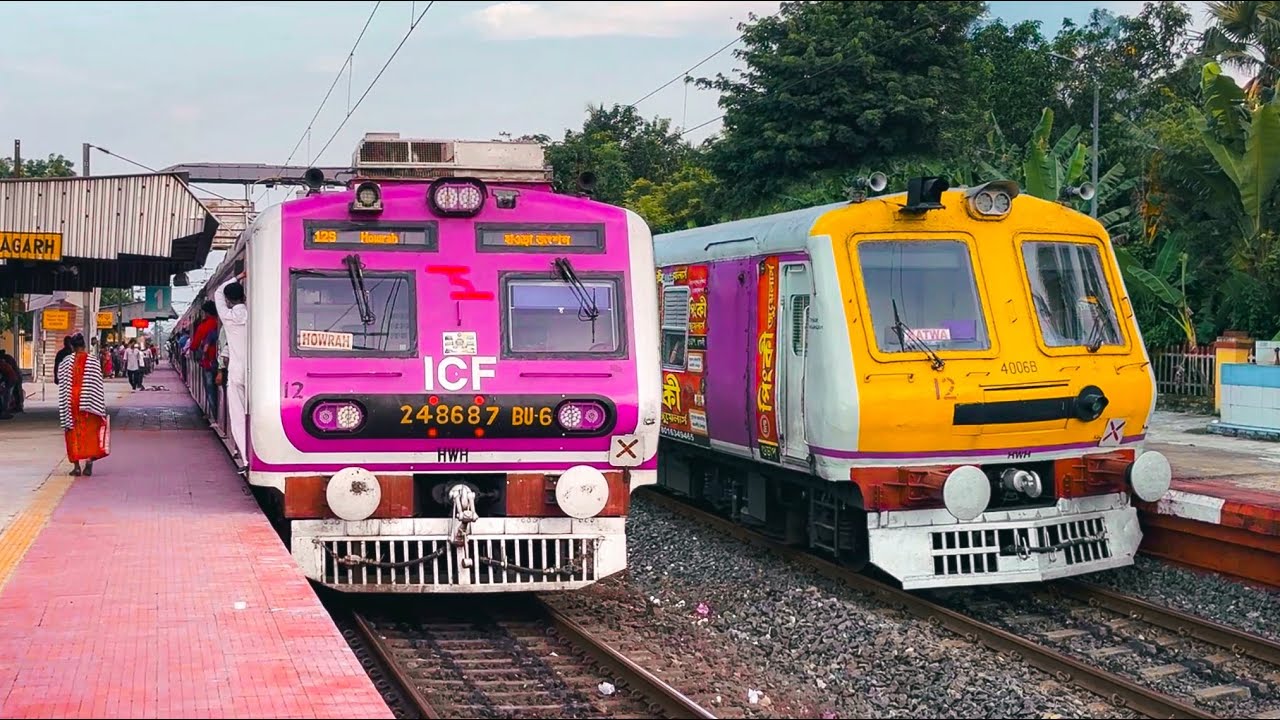 🔥 EMU Local Trains Crazy Acceleration Sound and Arrival Departure Moments Spotted.
