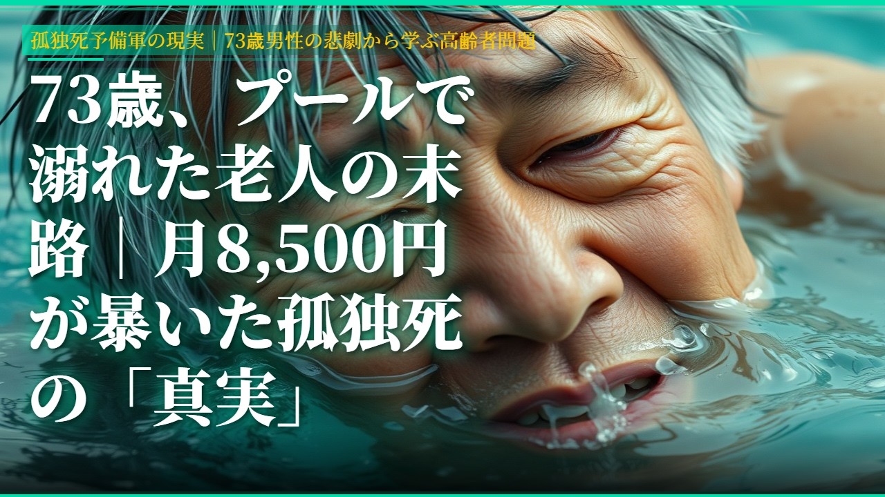 73歳、プールで溺れた老人の末路｜月8,500円が暴いた孤独死の「真実」