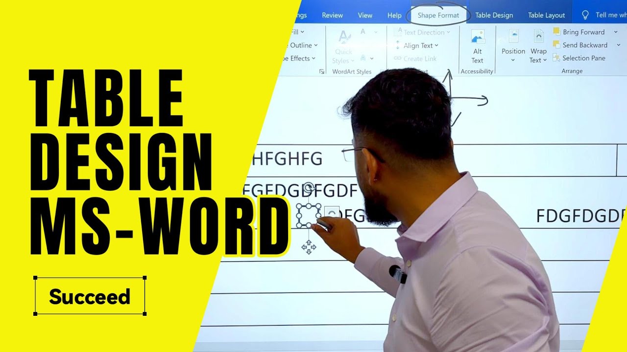 Table Design in Ms - Word