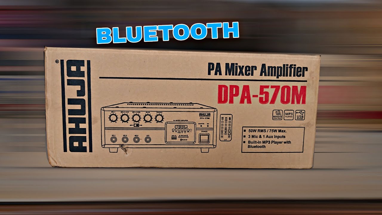 AHUJA DPA-570®M PA MIXER AMPLIFIER UNBOXING & REVIEW