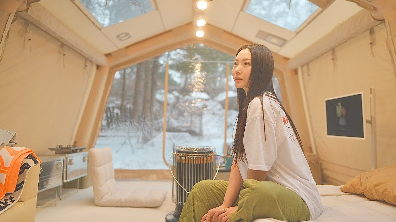 [장박ep.3]언제쯤 눈을 볼 수 있을까요? 의도치 않은 에어텐트 우중캠핑