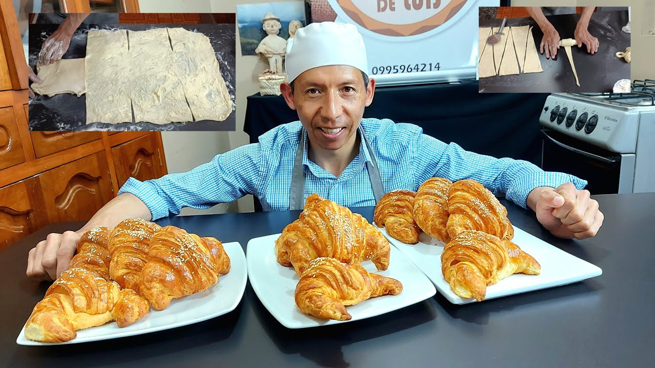 Pan Cachito, Croissant, Media Luna, Cuernito con una Masa muy Rápida y fácil (con el toque de Luis)