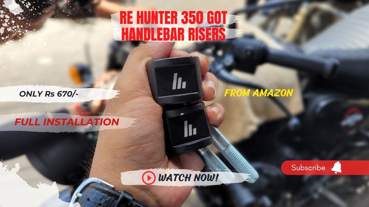 RE Hunter 350 installed with Handlebar Risers | Full installation and review