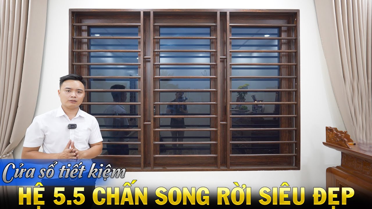 Cửa sổ hệ 5.5 kết hợp chấn song rời. Giải pháp tiết kiệm chi phí || nhôm owin | owin